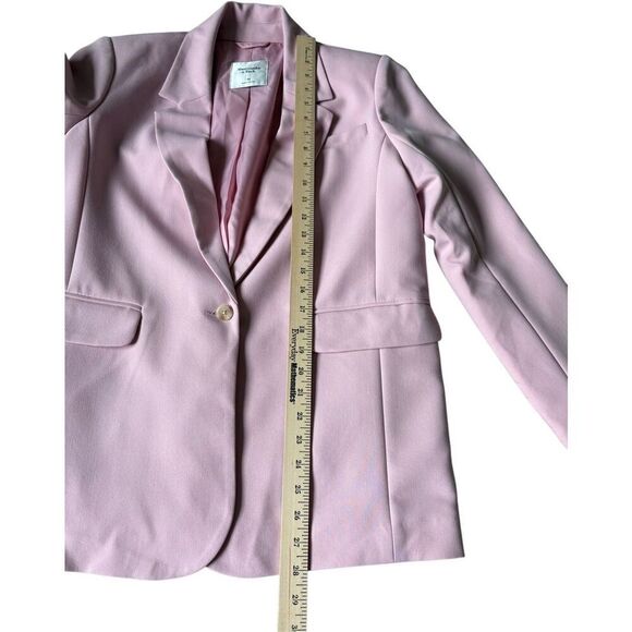 Abercrombie & Fitch Pink Blazer size M Padded Shoulders - Picture 6 of 11